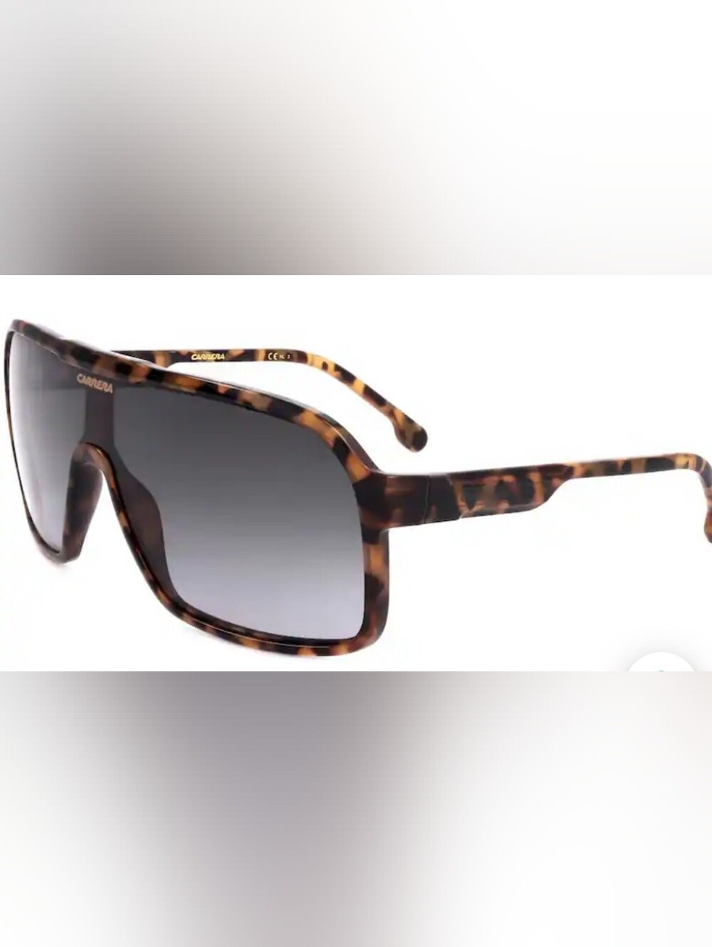 Carrera Tortoiseshell Shield Sunglasses - Gray Gradient Lenses
